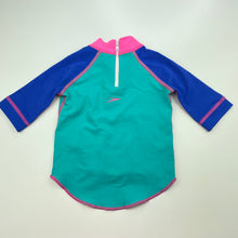 Load image into Gallery viewer, Girls Speedo, colourful rashie / swim top, FUC, size 0,  