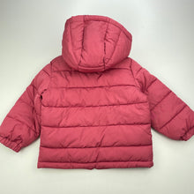 Load image into Gallery viewer, Girls Anko, pink hooded puffer jacket / coat, FUC, size 2,  