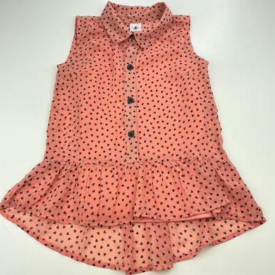 Girls H&T, dual layer lightweight sleeveless top, GUC, size 6,  