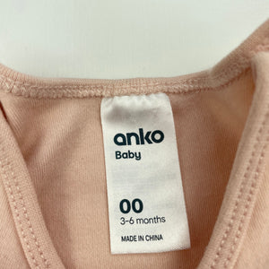 Girls Anko, cotton bodysuit / romper, GUC, size 00,  
