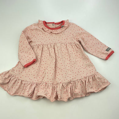 Girls Eeni Meeni Miini Moh, stretchy long sleeve casual dress, GUC, size 00, L: 33cm