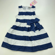 Load image into Gallery viewer, Girls HAO LING FAN, striped cotton party dress, NEW, size 2, L: 46cm