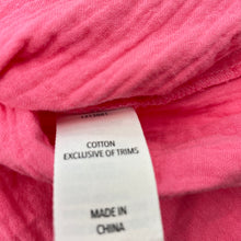 Load image into Gallery viewer, Girls KID, pink crinkle cotton casual dress, FUC, size 1, L: 48cm