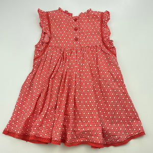 Girls Cotton On, lightweight floral cotton summer dress, GUC, size 0, L: 41cm