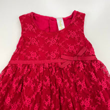 Load image into Gallery viewer, Girls Dymples, cotton lined embroidered tulle party dress, EUC, size 1, L: 41cm