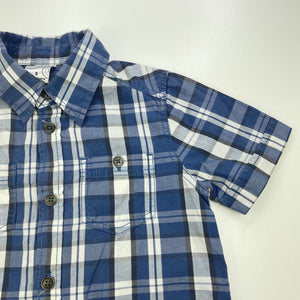 Boys Target, checked cotton short sleeve shirt, EUC, size 2,  