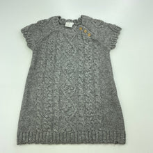 Load image into Gallery viewer, Girls H&amp;M, grey knit casual dress, EUC, size 00, L: 38cm