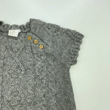 Load image into Gallery viewer, Girls H&amp;M, grey knit casual dress, EUC, size 00, L: 38cm