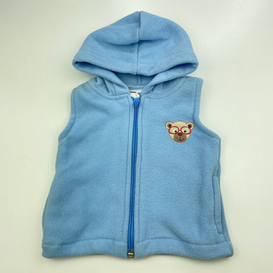 Boys BABY MAGY, soft fleece hooded vest, GUC, size 00,  