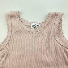 Load image into Gallery viewer, Girls Baby Berry, pink ribbed cotton singlet top, GUC, size 00000,  