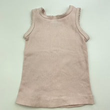 Load image into Gallery viewer, Girls Baby Berry, pink ribbed cotton singlet top, GUC, size 00000,  