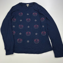 Load image into Gallery viewer, Girls Max, navy lightweight knit long sleeve top, GUC, size 11-12,  