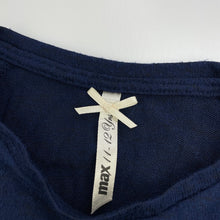 Load image into Gallery viewer, Girls Max, navy lightweight knit long sleeve top, GUC, size 11-12,  