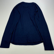 Load image into Gallery viewer, Girls Max, navy lightweight knit long sleeve top, GUC, size 11-12,  