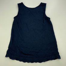 Load image into Gallery viewer, Girls Anko, navy cotton singlet / tank top, GUC, size 7,  