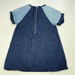 Girls H&T, cotton casual short sleeve dress, FUC, size 2, L: 45cm