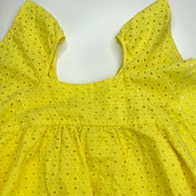 Load image into Gallery viewer, Girls Cotton On, lined broderie cotton summer dress, EUC, size 10, L: 75cm