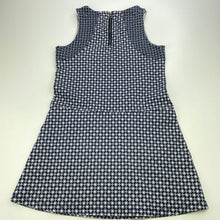 Load image into Gallery viewer, Girls Target, navy &amp; white casual dress, wash fade, FUC, size 8, L: 62cm