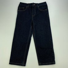 Load image into Gallery viewer, Boys H&amp;T, dark stretch denim jeans, adjustable, pirate, Inside leg: 35cm, EUC, size 3,  