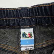 Load image into Gallery viewer, Boys H&amp;T, dark stretch denim jeans, adjustable, pirate, Inside leg: 35cm, EUC, size 3,  