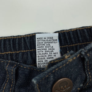 Boys H&T, dark stretch denim jeans, adjustable, pirate, Inside leg: 35cm, EUC, size 3,  
