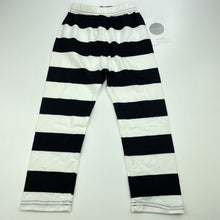 Load image into Gallery viewer, Girls Milk Threads, black &amp; white stripe leggings, elasticated, Inside leg: 33cm, NEW, size 2,  