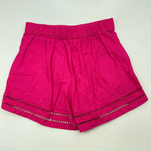 Load image into Gallery viewer, Girls Anko, pink cotton shorts, elasticated, GUC, size 7,  