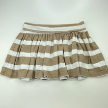Load image into Gallery viewer, Girls Seed, striped stretchy skirt, elasticated, L: 27cm, GUC, size 7-8,  