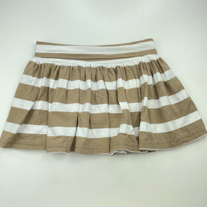 Girls Seed, striped stretchy skirt, elasticated, L: 27cm, GUC, size 7-8,  