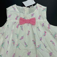 Load image into Gallery viewer, Girls Target, lined lightweight cotton party dress, birds, NEW, size 2, L: 48cm