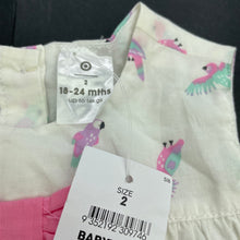 Load image into Gallery viewer, Girls Target, lined lightweight cotton party dress, birds, NEW, size 2, L: 48cm