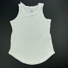 Load image into Gallery viewer, Girls Favourites, white organic cotton tank top, GUC, size 4,  