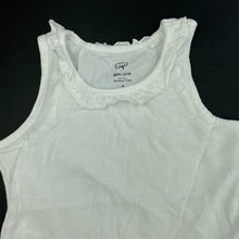 Load image into Gallery viewer, Girls Favourites, white organic cotton tank top, GUC, size 4,  