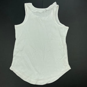 Girls Favourites, white organic cotton tank top, GUC, size 4,  