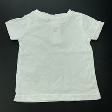 Load image into Gallery viewer, unisex Baby World, white cotton t-shirt / top, GUC, size 000,  