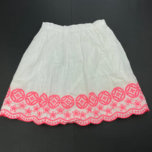 Load image into Gallery viewer, Girls Target, lined embroidered cotton skirt, elasticated, L: 37cm, FUC, size 7,  