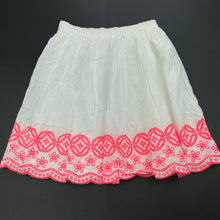 Load image into Gallery viewer, Girls Target, lined embroidered cotton skirt, elasticated, L: 37cm, FUC, size 7,  