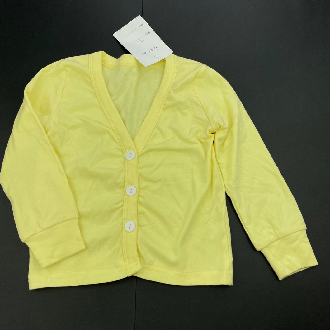 Girls Milk Threads, yellow cotton long sleeve top, NEW, size 2,  
