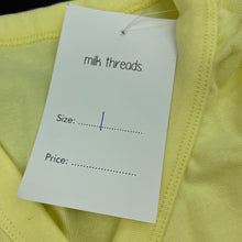 Load image into Gallery viewer, Girls Milk Threads, yellow cotton long sleeve top, NEW, size 1,  