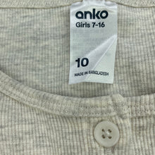 Load image into Gallery viewer, Girls Anko, ribbed long sleeve top, marks front &amp; sleeves, FUC, size 10,  