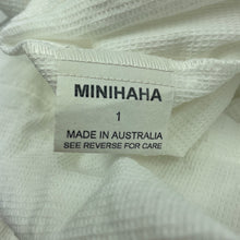 Load image into Gallery viewer, Girls MINIHAHA, white cotton party dress, FUC, size 1, L: 44cm