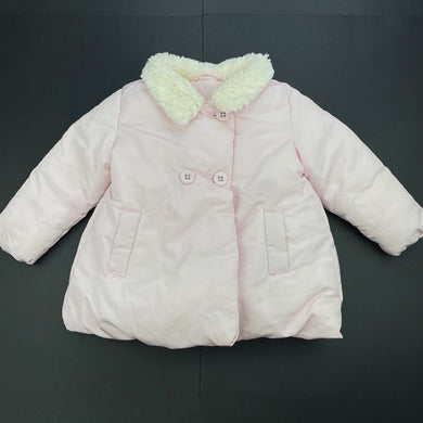 Girls Next, fleece lined wadded jacket / coat, L: 37cm, EUC, size 1,  