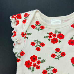 Girls Baby Berry, floral cotton bodysuit / romper, EUC, size 0000,  