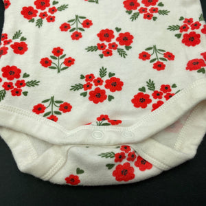 Girls Baby Berry, floral cotton bodysuit / romper, EUC, size 0000,  