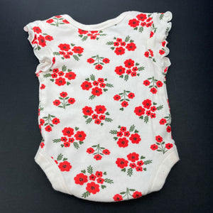 Girls Baby Berry, floral cotton bodysuit / romper, EUC, size 0000,  