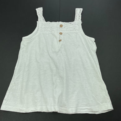Girls Anko, white cotton summer top, FUC, size 5,  