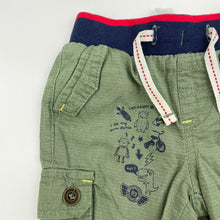 Load image into Gallery viewer, Boys Dymples, lined cotton cargo pants, elasticated, EUC, size 00,  