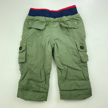 Load image into Gallery viewer, Boys Dymples, lined cotton cargo pants, elasticated, EUC, size 00,  