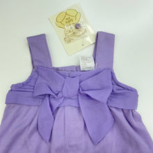 Load image into Gallery viewer, Girls Baby Biz, purple lightweight summer romper, NEW, size 000,  