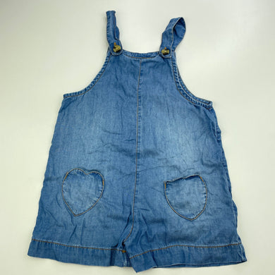 Girls Anko, lyocell lightweight overalls / shortalls, GUC, size 1,  